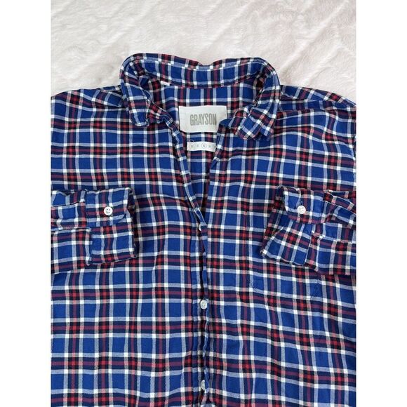 Grayson Threads Tops - Grayson The Hero Flannel Shirt Women's Blue Red Plaid LS Frank & Eileen - Sz 03